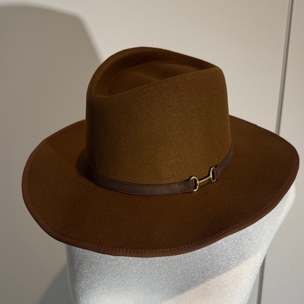 Janie and Jack Brown Felt Fedora with Bridle Band